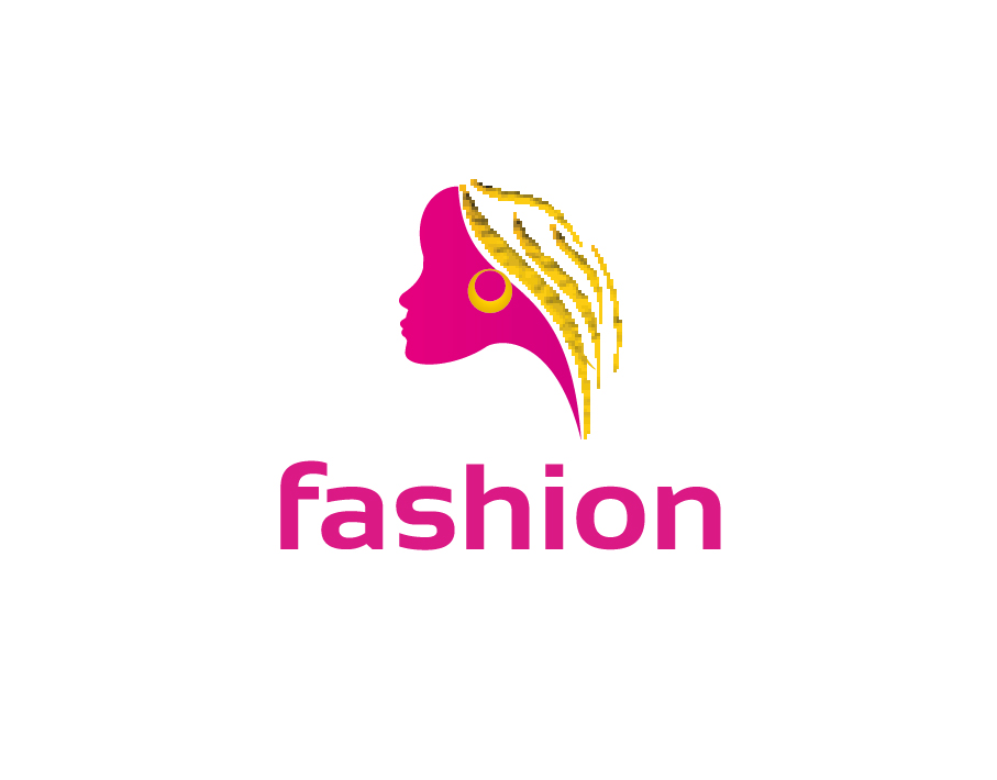 Fashion Logo – Abstract Fashionable Woman in Bright Colours
